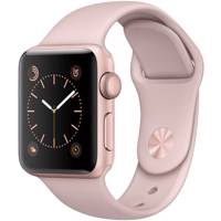 Apple Watch Series 2 38mm Rose Gold Aluminum Case with Pink Sand Sport Band ساعت هوشمند اپل واچ سری 2 مدل 38mm Rose Gold Aluminum Case with Pink Sand Sport Band