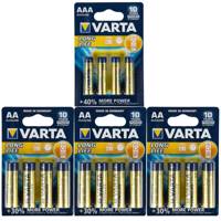 Varta LongLife Alkaline AAA And AA Battery Pack of 16 - باتری قلمی و نیم قلمی وارتا مدل LongLife Alkaline بسته 16 عددی