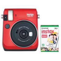 Fujifilm Instax mini 70 Instant Camera with Instax Mini Film 10 Sheet - دوربین عکاسی چاپ سریع فوجی فیلم مدل Instax mini 70 همراه با یک بسته فیلم 10 تایی