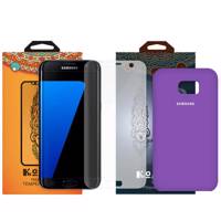 کاور کوالا مدل سیلیکونی مناسب برای گوشی موبایل سامسونگ Galaxy S7 Edge به همراه محافظ صفحه نمایش
