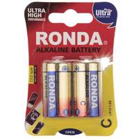 Ronda Ultra Plus Alkaline C Battery Pack Of 2 باتری سایز متوسط روندا مدل Ultra Plus Alkaline بسته 2 عددی