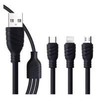 Awei CL-986 3in1 Fast Multi Charging Cable - کابل تبدیل USB به MicroUSB و type C و لایتنینگ اوی مدل CL-986 به طول 1 متر