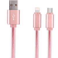 Hoco UPL12 USB To microUSB And Lightning Cable 1m کابل تبدیل USB به microUSB و لایتنینگ هوکو مدل UPL12 طول 1 متر