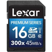 Lexar Premium UHS-I U1 Class 10 300X 45MBps SDHC - 16GB کارت حافظه SDHC لکسار مدل Premium کلاس 10 استاندارد UHS-I U1 سرعت 45MBps 300X ظرفیت 16 گیگابایت