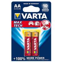 Varta MAX TECH Alkaline LR6-AA Battery Pack of 2 باتری قلمی وارتا مدل MAX TECH ALKALINE LR6-AA بسته 2 عددی